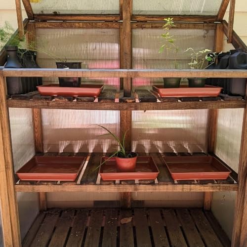 10 PCS 11.4 x 11.4 x 1.6 Inches Square Plant Saucer (10 Count)