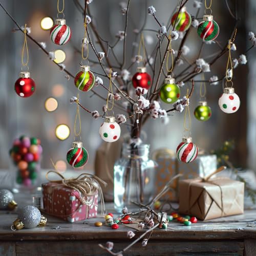 48 Pcs Christmas Elf Ball Hanging Ornament (C Style / 48 Pcs)