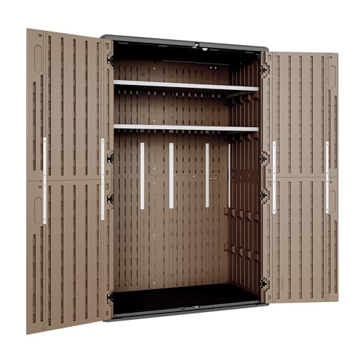 Outdoor Storage Shed with 2 Shelves & Floor