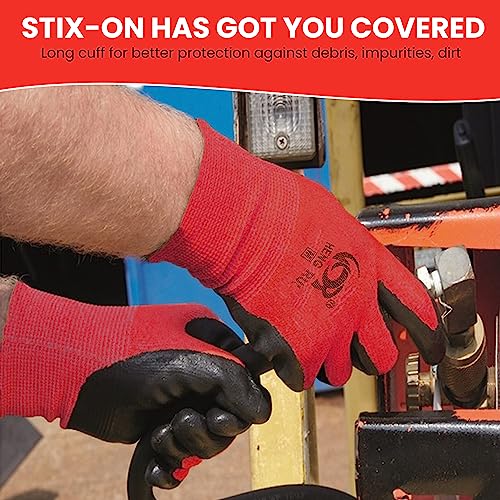 20 Pairs Red Large Work Gloves (20 Count)