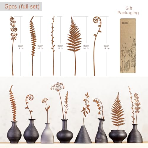 Metal Flowers for Outside (5 Count)