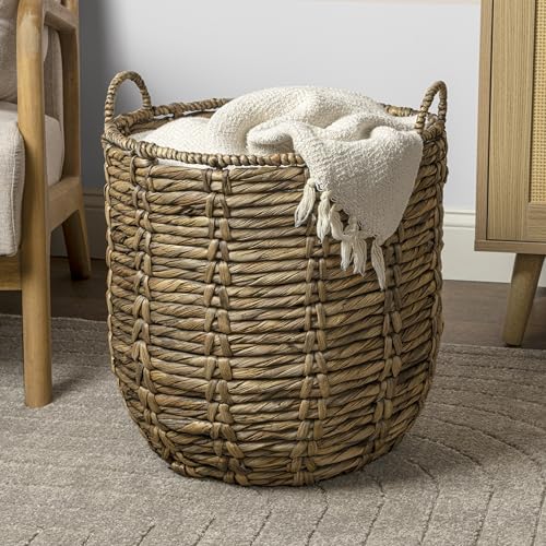 Laurel Hand Woven Abaca Storage Basket 19"