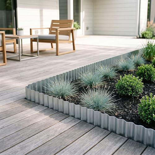 Garden Wide Corrugated Galvanized Steel Landscape Lawn Edging