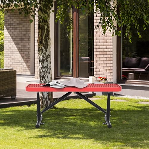 4 Feet Heavy Duty Metal Park Bench for Outside