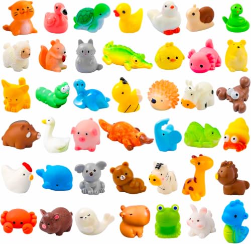 42 Pcs Mini Resin Animals 42 Styles Resin Animals Figurines Bulk for Micro Garden Hide Accessories Crafts Decor (42 Count)