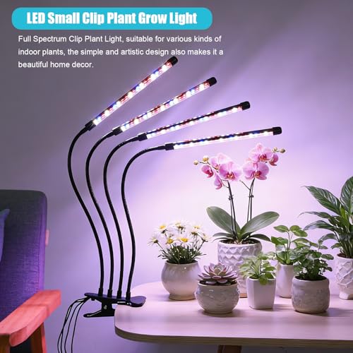 Indoor Plant Grow Light (Red+Blue+White-4 Head 1Pack)