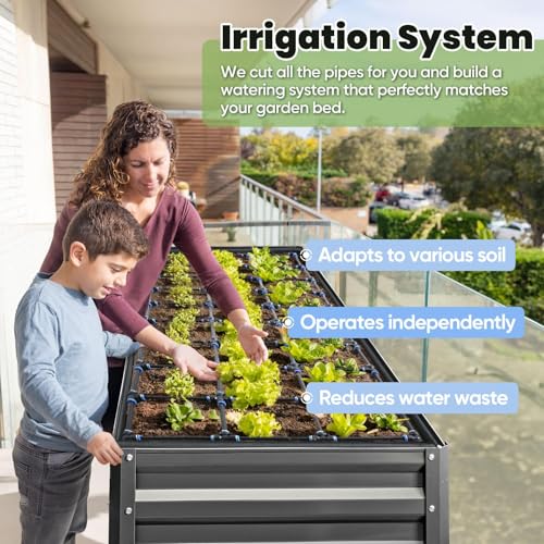 Large Raised Garden Bed with Legs & Storage Shelf 71x23x32 in