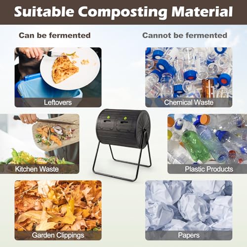 Compost Tumbler (Black / 37.5 Gallon)