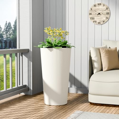 23.6" Tall Outdoor Planters (2 Count)