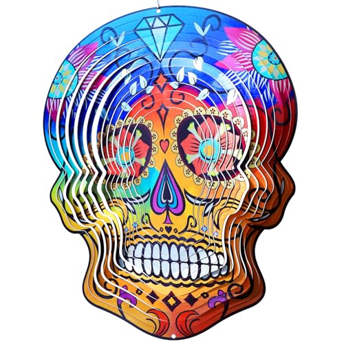 Sugar Skull Wind Spinner