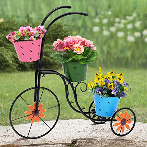 Metal Bicycle Planters (3 Count)