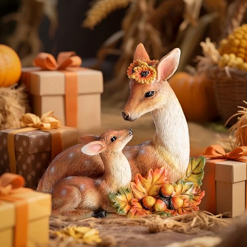 Garden Deer Decor Fall Animal Statue Outdoor Thanksgiving Autumn Decoration
