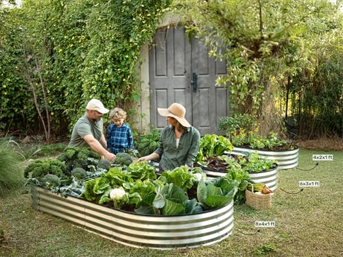 Galvanized Raised Garden Beds Outdoor (2 Count)