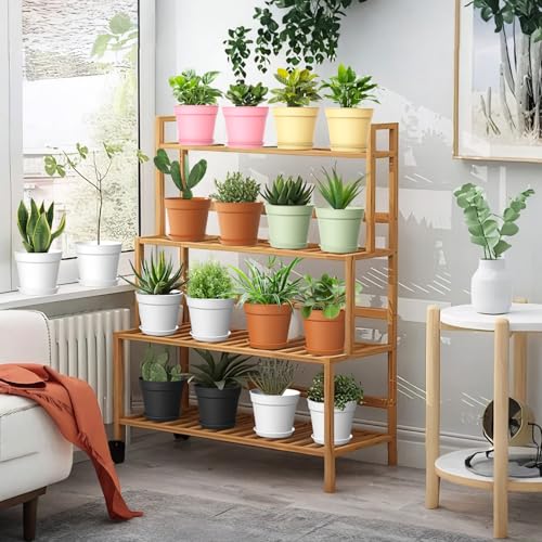 10 Pack 6 Inch Plant Pots with Drainage and Saucers (10 Count)