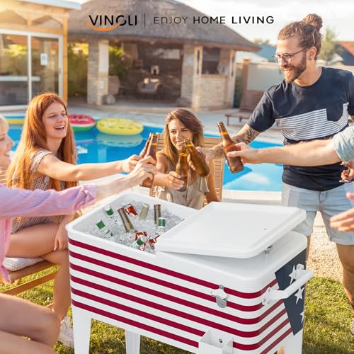 80 Quart Rolling Ice Chest