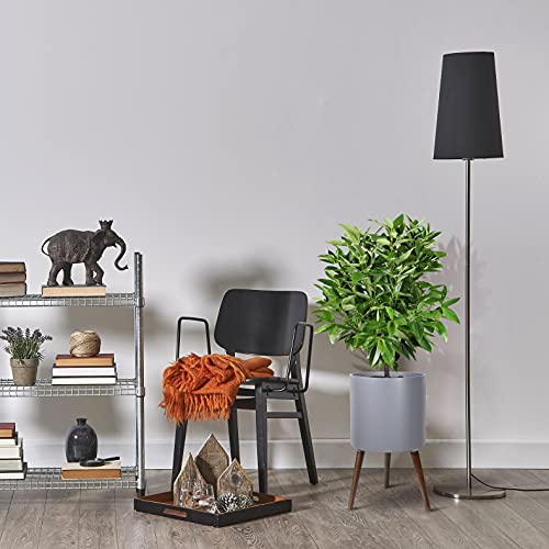 12 Inch Planter Pot with Wood Stand