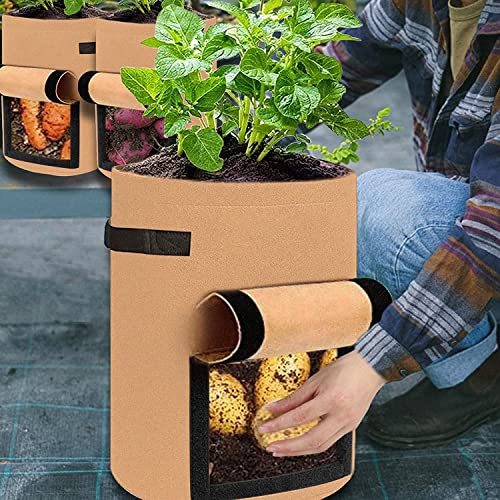 4 Pack Potato Grow Bags 10 Gallon with Flap (4 Count)