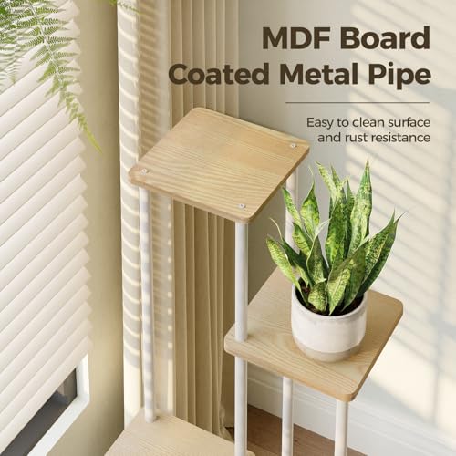 White Plant Stand Indoor Corner Plant Shelf for Multiple Plants (5 Count)