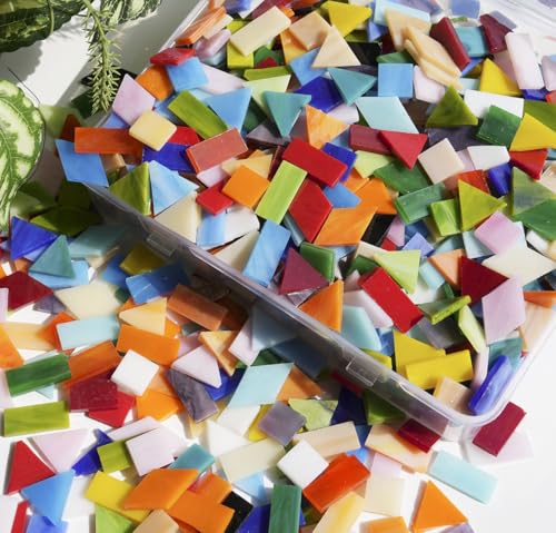 Large Glass Tiles for Mosaic Crafts (20.8 Ounce)