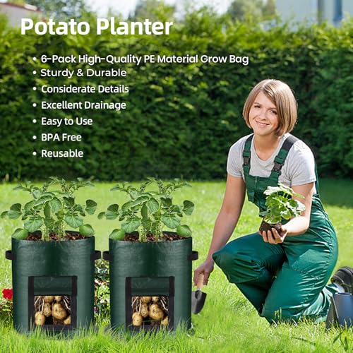 6 Pack Potato Grow Bags (6 Count)
