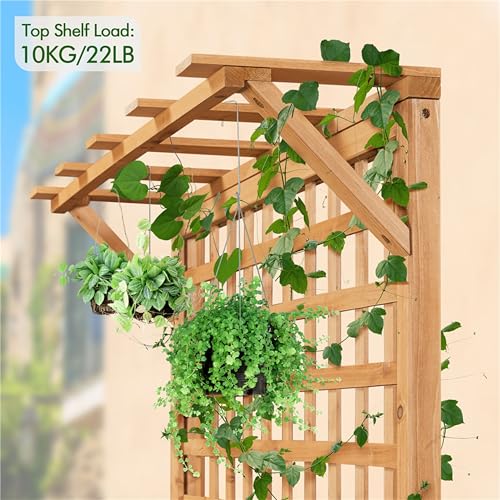 Planter Box with Trellis Raised Garden Bed for Climbing Plants