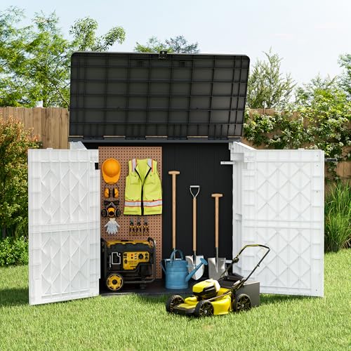 Outdoor Storage Cabinet 36 Cu Ft with Lockable Doors (Ashen / 29.1"×51.1"×43.3")