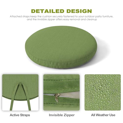 3 Piece Cast Aluminum Patio Bistro Set (Green Cushion / Pattern B)