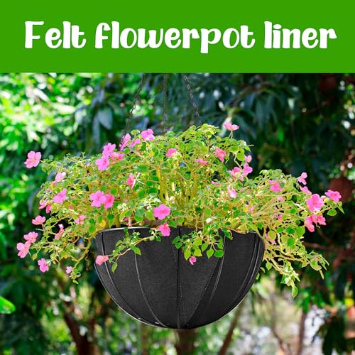 4 Pcs 16 Inch Fabric Planter Basket Liner (16inch)
