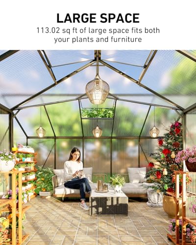 12x12 FT T Shape Greenhouses (489 Cubic Feet)