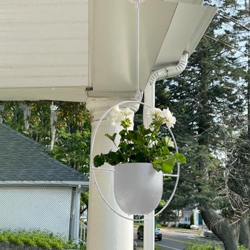 2 Pack Hanging Planters for Indoor Outdoor Plants Modern Metal Plant Hangers (2 Count)