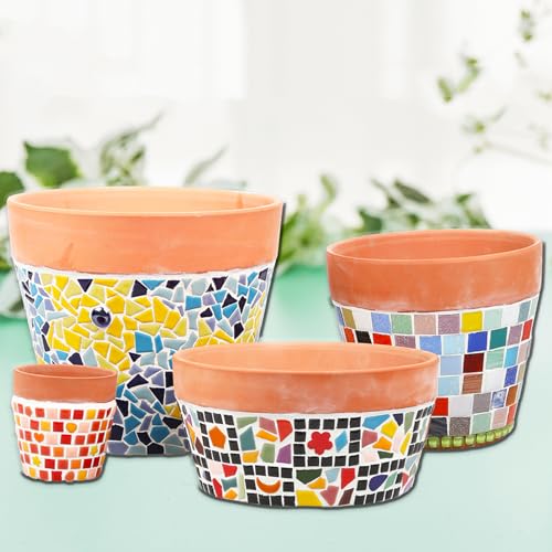 Irregular Size Mosaic Tiles Mixed Color Ceramic Mosaic Glass Pieces for Home Decoration or DIY Crafts 200g Triangles Trapezoids Polygons