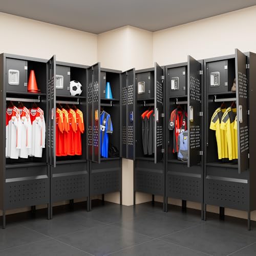 72 Inch Metal Locker with Hanging Rod and Interior Box