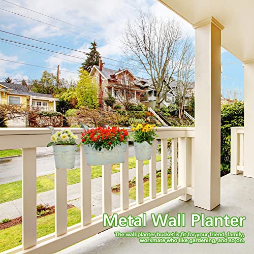 3 Pack Metal Railing Planter Box Outdoor