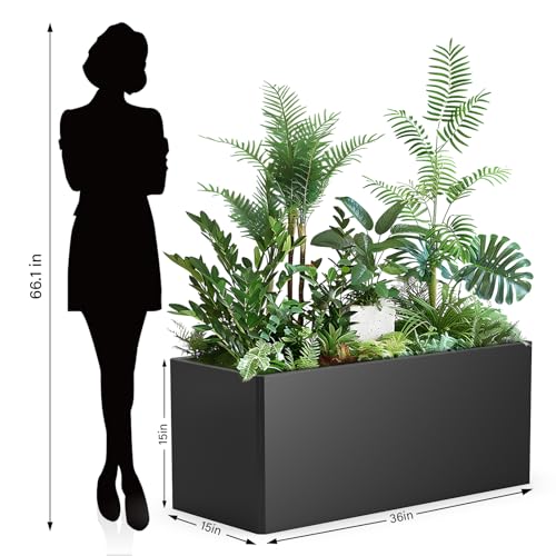 Rectangular Metal Planter Box 36x15x15 inch