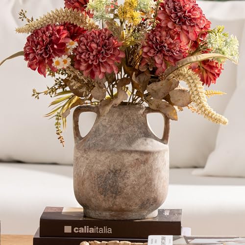 Ceramic Flower Vase with Handles