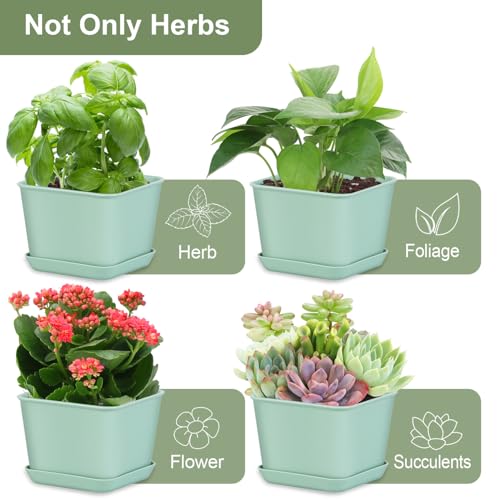 Herb Garden Planter Indoor Kit Pots for Indoor (4 Count)
