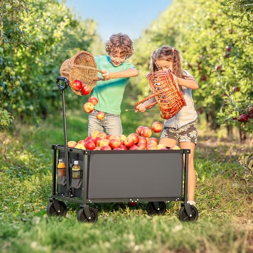 29.3" Collapsible Wagon Cart (Darkgray / 150L)