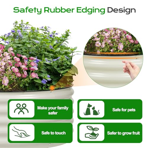 17" Tall 42" Metal Raised Garden Bed