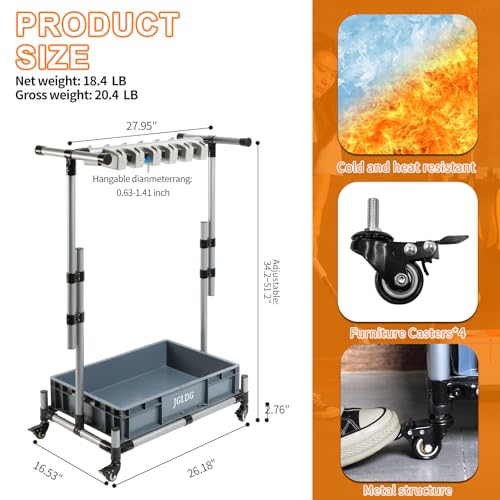 Freestanding Mobile Cleaning Tool Storage Rack (Medium)