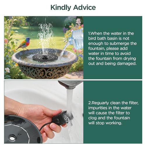 1.4W Solar Bird Bath Fountain Pump
