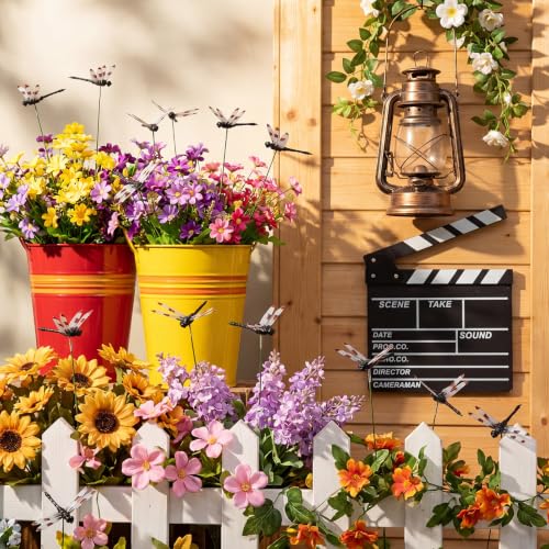 100 Pcs 2.36" 3D Dragonfly Garden Stakes (2.36 Inches)
