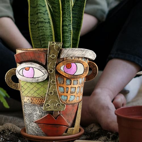 Abstract Face Planter Pots for Indoor Plants&Flowers Home Decor