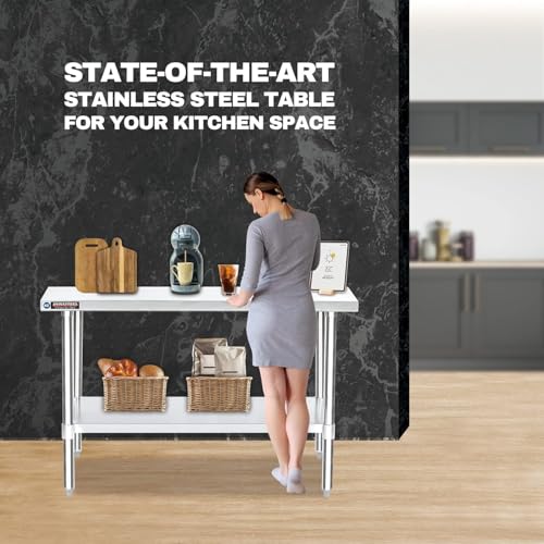 24x60 Stainless Steel Work Table (24" x 60" / Standard Table)