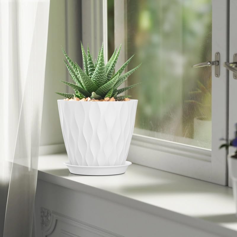 7 Inch Plant Pots 5 Pack (5 Count)