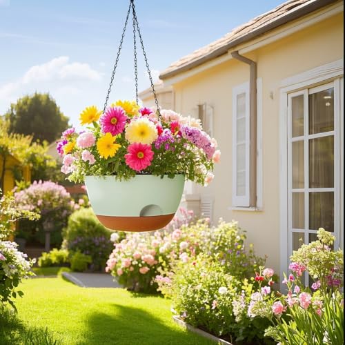12 Inch Hanging Baskets for Plants Outdoor (2 Count)