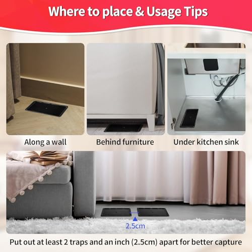Mouse Traps 120 Pack Large Glue Traps Mouse Traps Indoor for Home (Large)