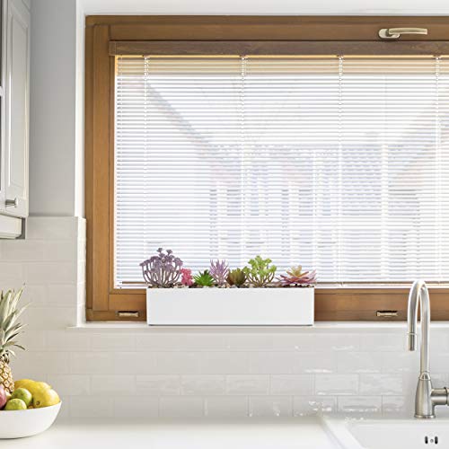 Modern White Rectangle Planter Box