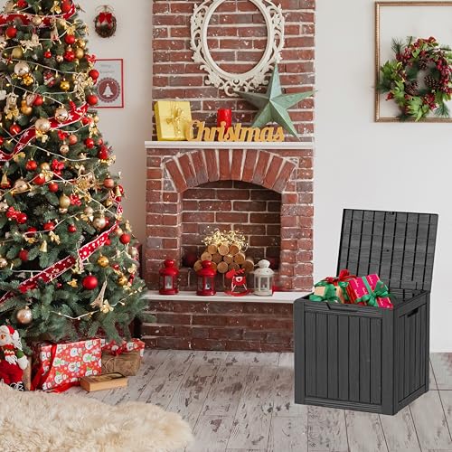 35 Gallon Outdoor Storage Box Waterproof (Black / 35 GAL)