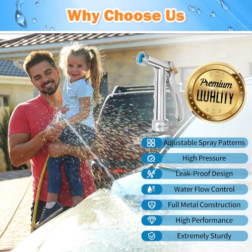Full Size Garden Hose Nozzle (2 Pack / Zinc Alloy)