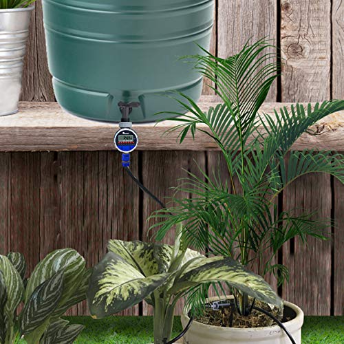 Water Timer Garden Irrigation Controller with 8 Programs for Lawn (1 Outlet Electronic Timer)